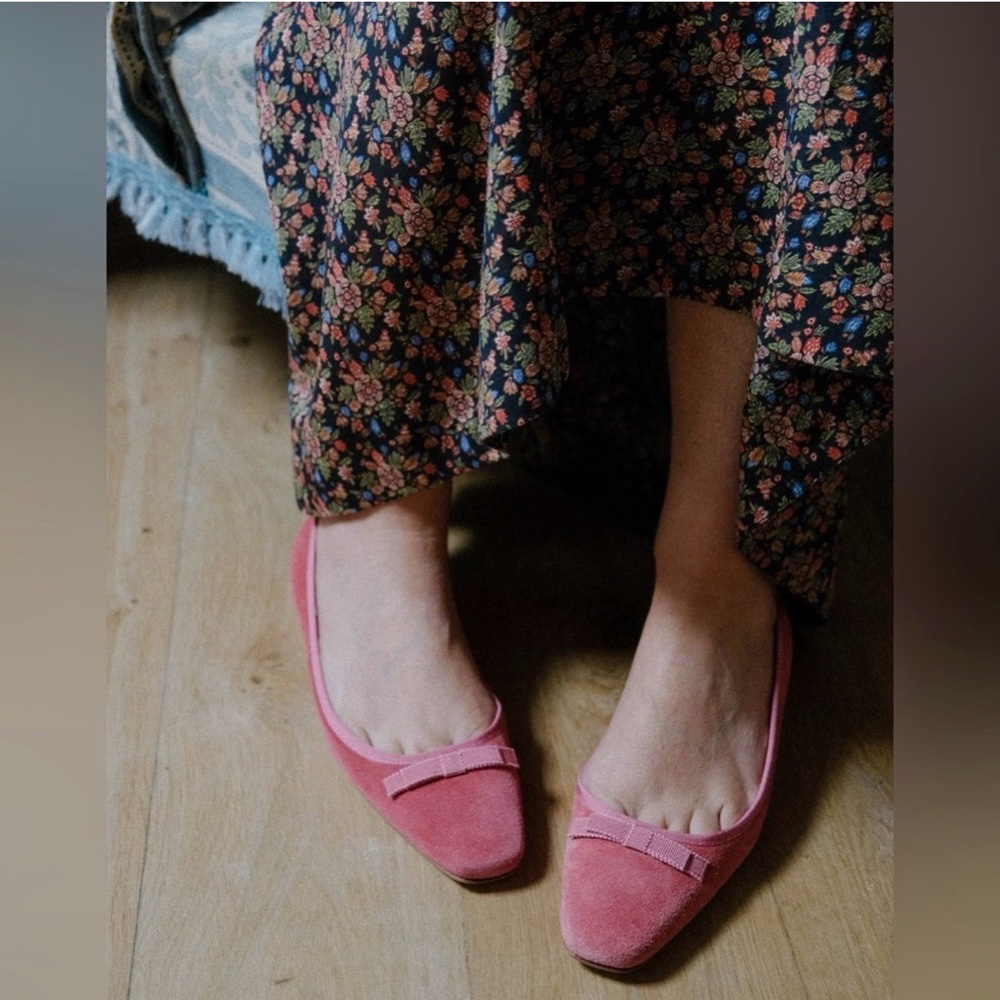Doen Odette Ballet Flat in Dusty Pink - Picture 8 of 10